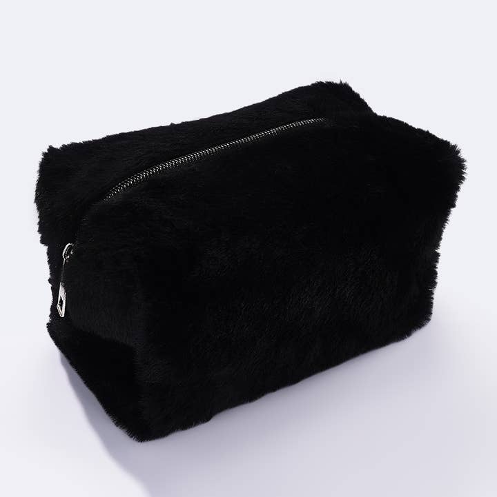 Mila — Faux Fur Toiletry Pouch, view 5