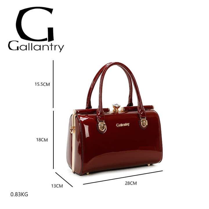 Élodie — Shimmer Structured Handbag, view 3