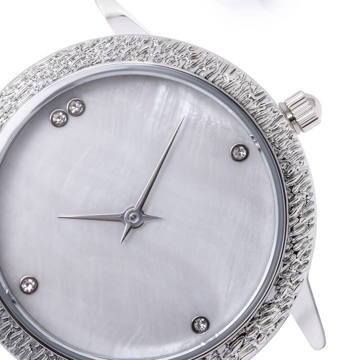Selene — Silver Ultra-Thin Watch, view 2