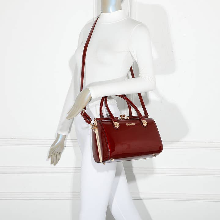 Élodie — Shimmer Structured Handbag, view 10