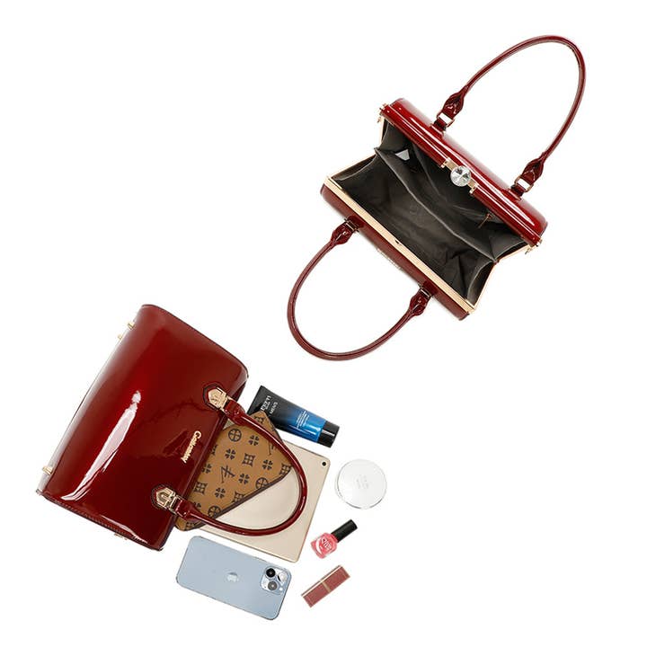 Élodie — Shimmer Structured Handbag, view 5
