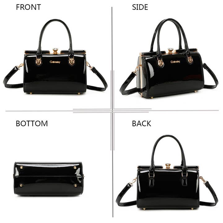 Élodie — Shimmer Structured Handbag, view 12