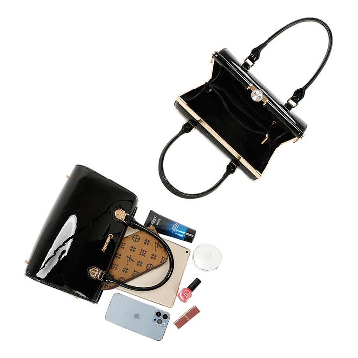 Élodie — Shimmer Structured Handbag, view 13