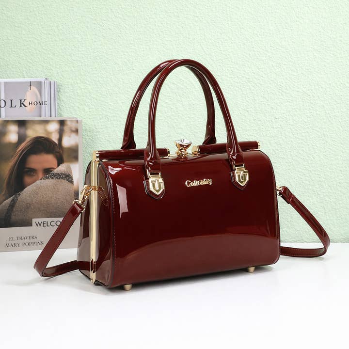 Élodie — Shimmer Structured Handbag, view 14