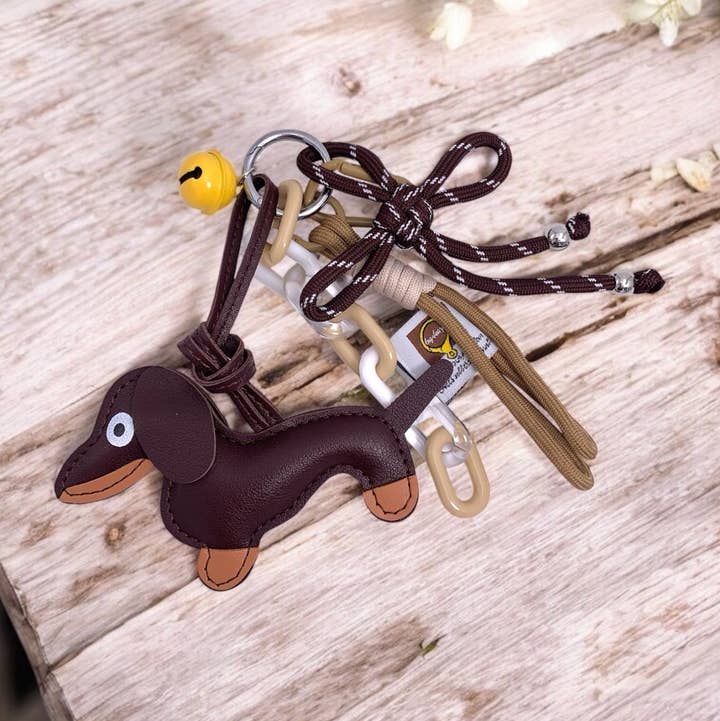 Belle — Dog & Bell Bag Charm, view 1