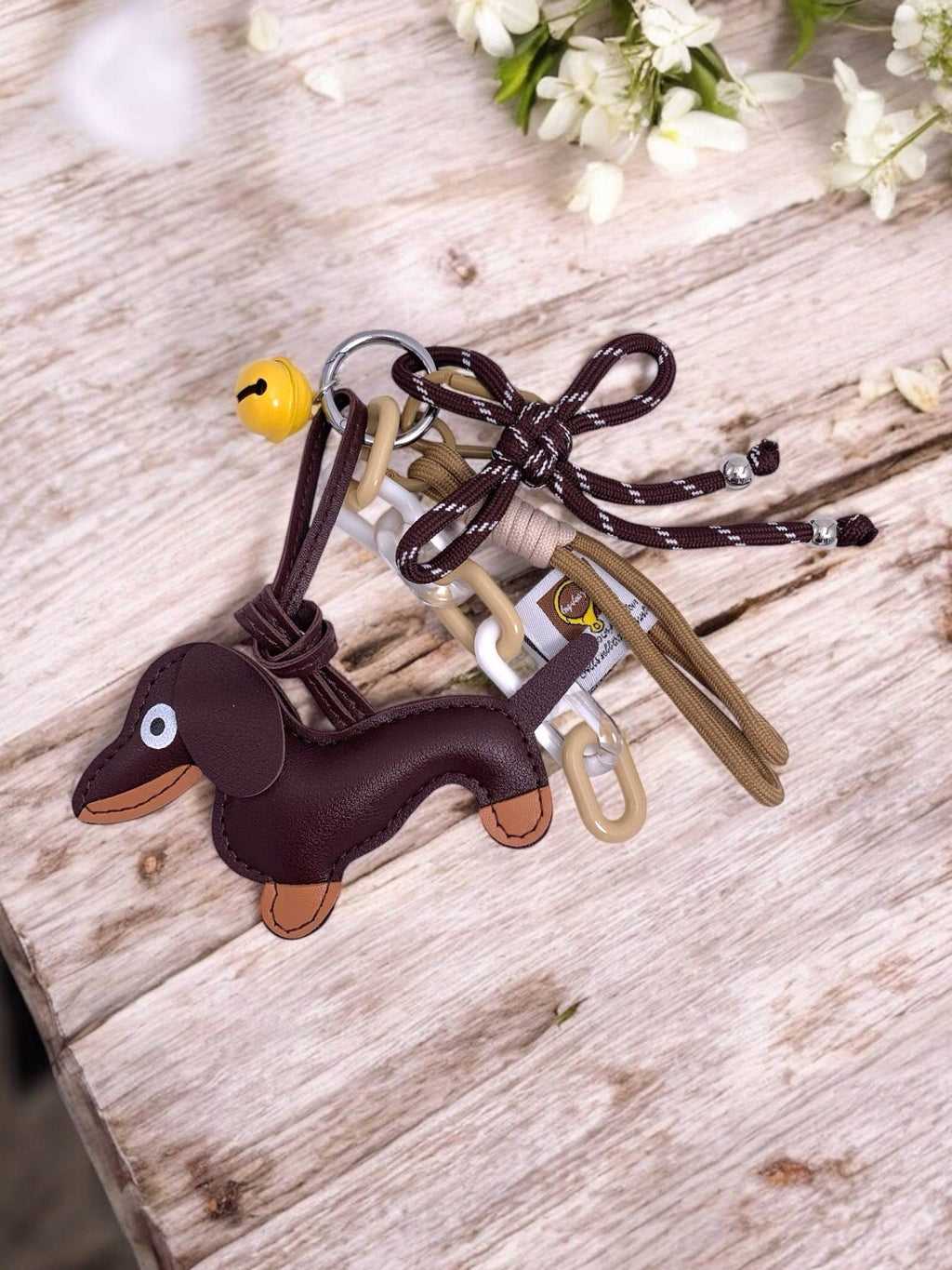 Belle — Dog & Bell Bag Charm