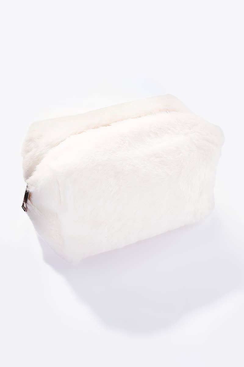 Mila — Faux Fur Toiletry Pouch