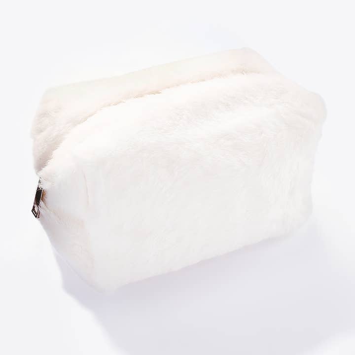Mila — Faux Fur Toiletry Pouch, view 2