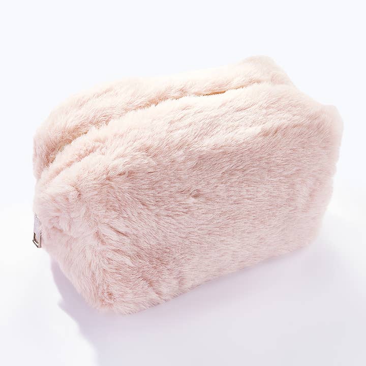 Mila — Faux Fur Toiletry Pouch, view 1
