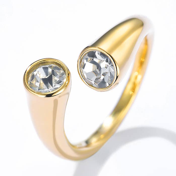 Luna — Intertwined Stainless Ring, view 1