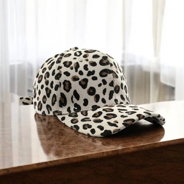 Camille — Leopard Print Cap, view 3