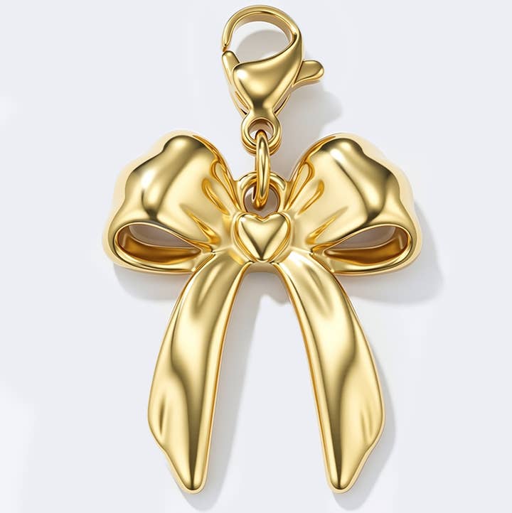 Livia — Polished Gold Stainless Charm, view 1