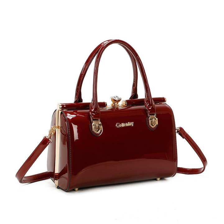 Élodie — Shimmer Structured Handbag, view 6