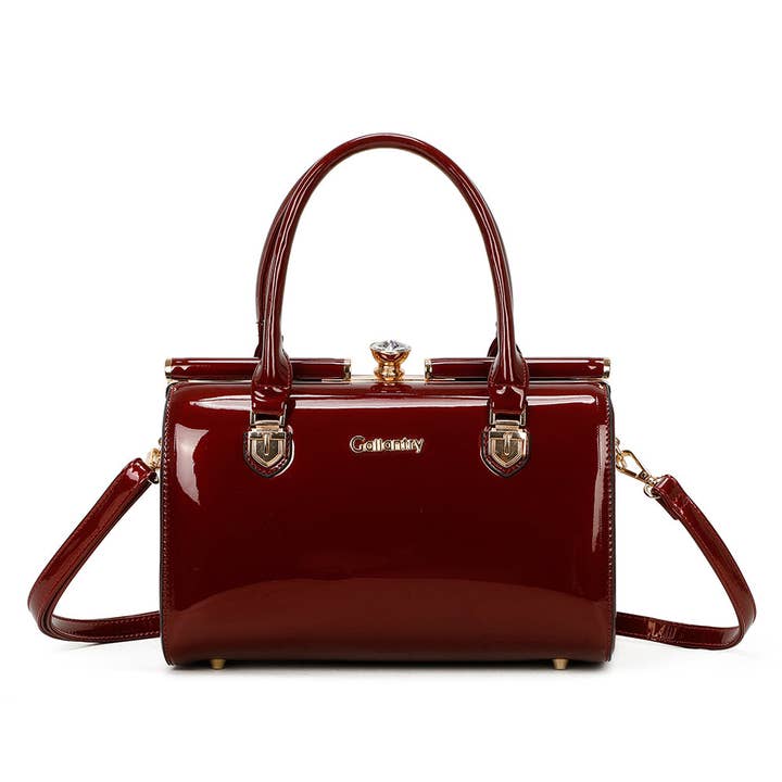 Élodie — Shimmer Structured Handbag, view 2